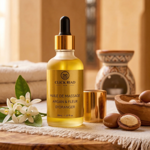 Huile de Massage Visage - Argan et Fleur d'Oranger